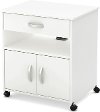 9049691 White Printer Cart on Wheels - Axess -4