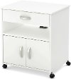 9049691 White Printer Cart on Wheels - Axess -2