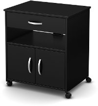 9050691 Black Printer Cart on Wheels - Axess-2