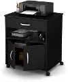 9050691 Black Printer Cart on Wheels - South Shore