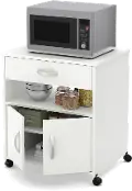 10012 White Microwave Cart - Fiesta
