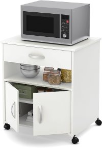 10012 White Microwave Cart - Fiesta