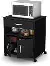 10013 Black Microwave Cart - Fiesta