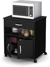 10013 Black Microwave Cart - Fiesta