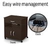 10014 Chocolate Microwave Cart - Fiesta -3