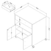10015 Cherry Microwave Cart - Fiesta -3