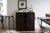 9043770 Black Oak Bar Cabinet with Bottle and Glass Storage - Vietti -8