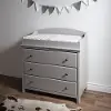 9020330 Cotton Candy Gray Changing Table with Drawers - South Shore