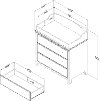 9020330 Soft Gray Changing Table with Drawers - Cotton Candy -5
