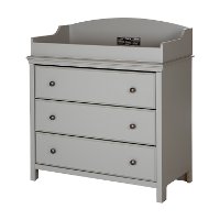 9020330 Soft Gray Changing Table with Drawers - Cotton Candy -4