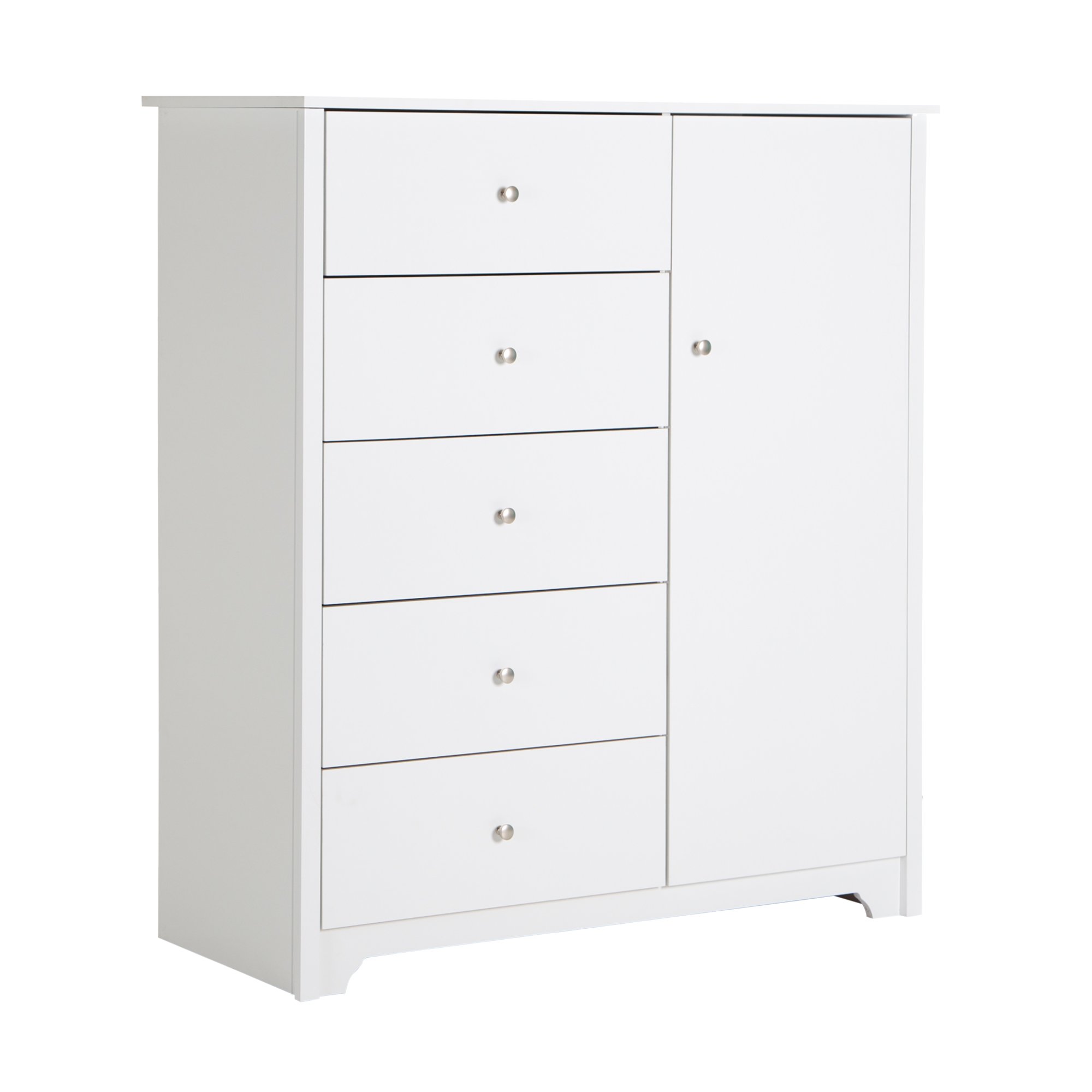 3150045 White 5-Drawer Door Chest of Drawers - Vito-2