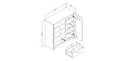 3156045 Cherry Door Chest with 5-Drawers - Vito