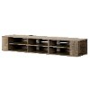 9062677 Weathered Oak Wall Mounted Media Console (66 Inch) - City Life -2