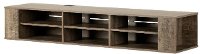 9062677 Weathered Oak Wall Mounted Media Console (66 Inch) - City Life -2