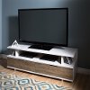 9065677 White/ Weathered Oak TV Stand with Drawers up to 60 Inches - Reflekt