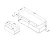 9065677 White/ Weathered Oak TV Stand with Drawers up to 60 Inches - Reflekt -6