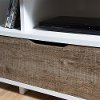 9065677 White/ Weathered Oak TV Stand with Drawers up to 60 Inches - Reflekt -5