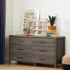 9036010 Clearance Gray Maple 6-Drawer Double Dresser - Gravity