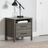 9036060 Gray Maple 2-Drawer Nightstand - Gravity
