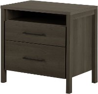 9036060 Gray Maple 2-Drawer Nightstand - Gravity -3