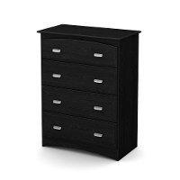 9034034 Black Oak 4-Drawer Chest - Imagine