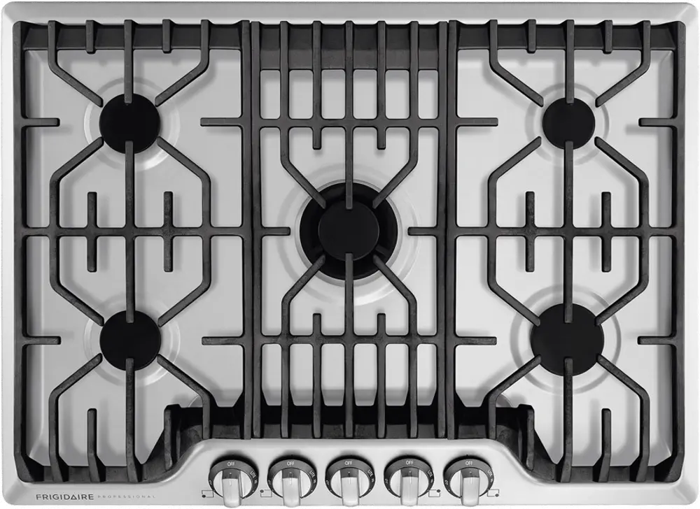 FPGC3077RS Frigidaire Professional 30 Inch 5 Burner Gas Cooktop - Stainless Steel-1
