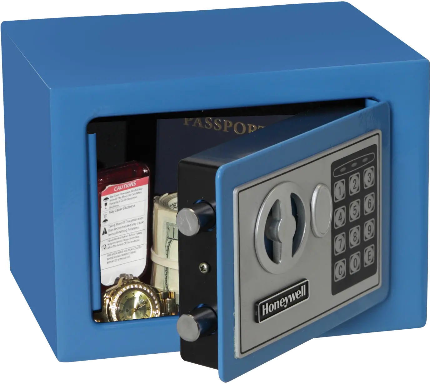 5005B Honeywell 5005 Small Digital Lock Security Safe - Blue-2