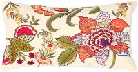 Yellow and Orange Floral Throw Pillow