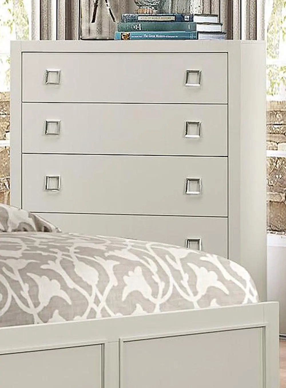 Valpico Light Gray Casual Contemporary Chest of Drawers-1