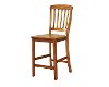 Oak Kitchen Island & 2 Counter Stools - Vintner-2