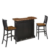 Black Bar & Two Bar Stools - Americana -5