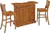 Oak Bar & Two Bar Stools - Americana -3