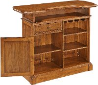 Oak Bar & Two Bar Stools - Americana -4