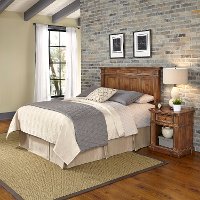 Vintage Natural King/Cal-King Headboard & Nightstand - Americana