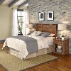 Vintage Natural King/Cali-King Bed Headboard & 2 Nightstands - Americana