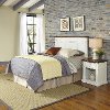 White Full/Queen Headboard & Nightstand - Americana
