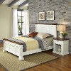 White Queen Bed & Nightstand - Americana