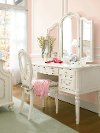 Gabriella Lace White Dressing Mirror-3