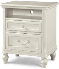 Gabriella Lace White Nightstand