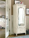 Clearance Traditional Lace White Armoire - Gabriella