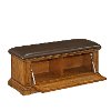 Oak Upholstered Storage Bench - Americana -2