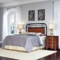 Cherry Queen/Full Headboard & 2 Nightstands - Richmond Hill