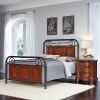 Cherry Queen Bed & Nightstand - Richmond Hill