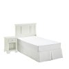 White Twin Headboard & Nightstand - Naples -3
