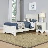 White Twin Bed and Nightstand - Naples