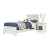 White Twin Bed and Nightstand - Naples -2