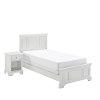 White Twin Bed and Nightstand - Naples -3