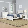 White Twin Bed, Nightstand, and Chest - Naples -1