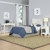 White Twin Headboard, Nightstand & Student Desk - Naples -2