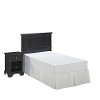 Black Twin Headboard and Nightstand - Bedford -2